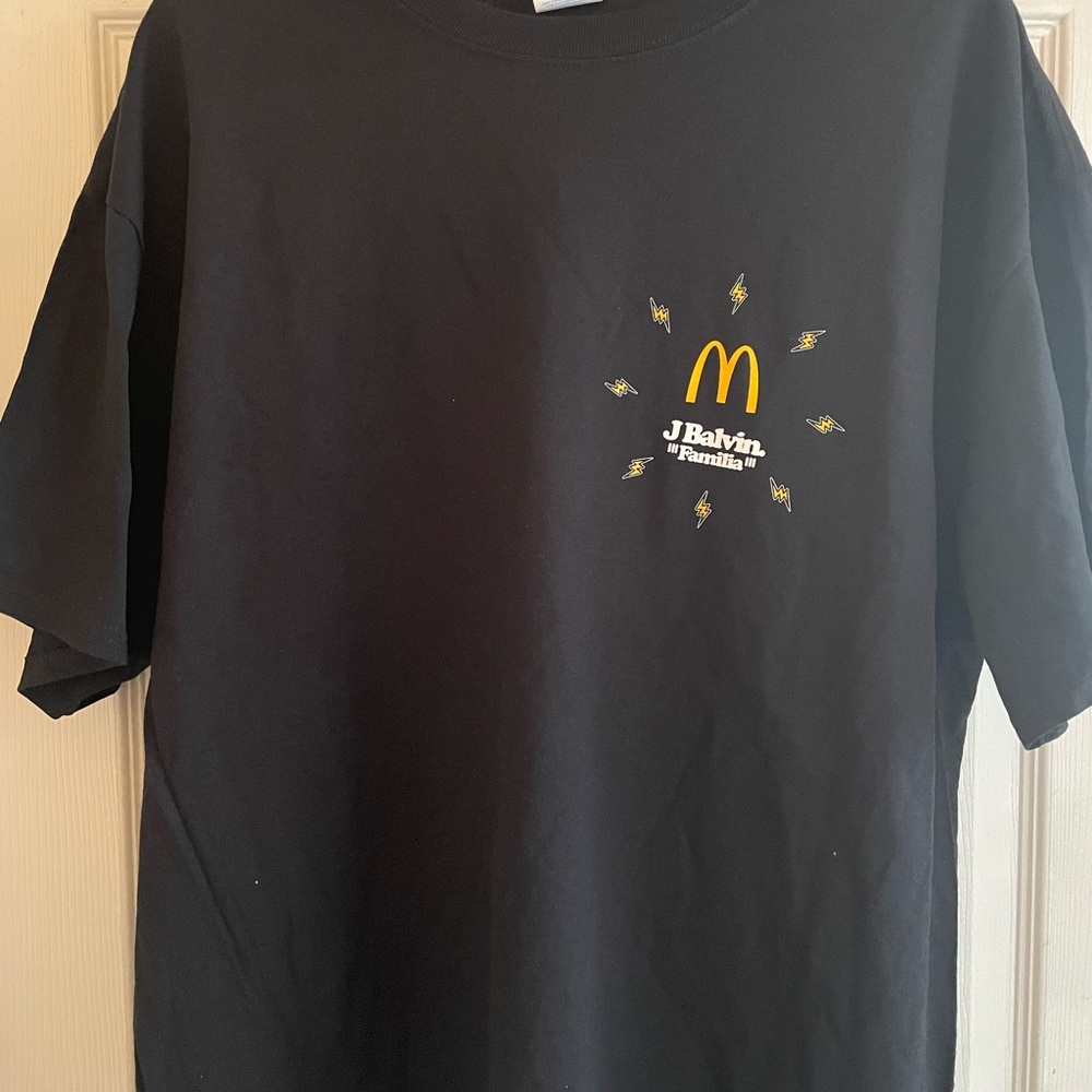 Port and Company Black Tee with Yellow Accents